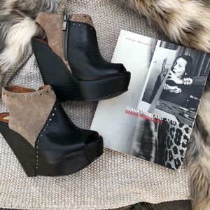 Lucky Brand Studded Wedge Slingbacks sz 8